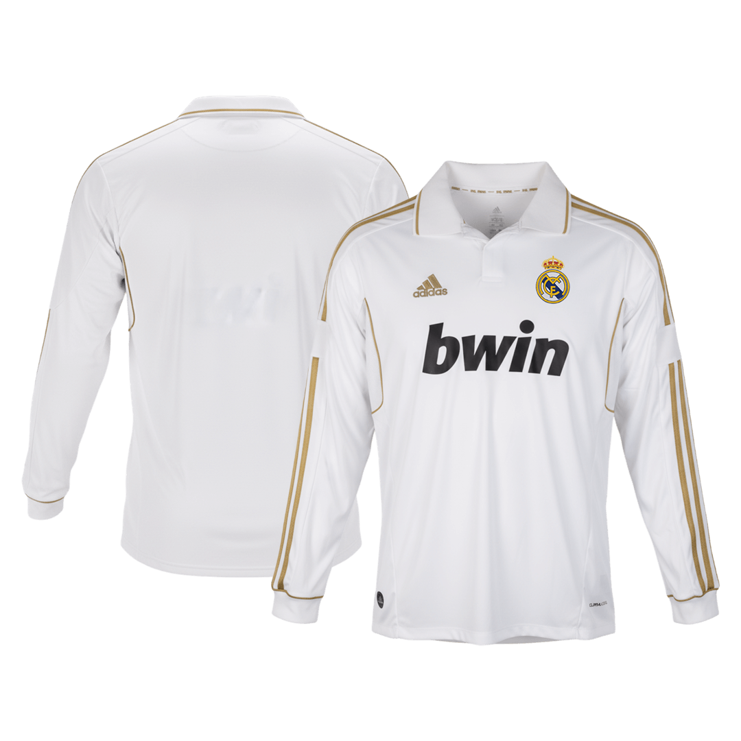Retro Soccer Jersey Real Madrid Home Long Sleeve 2011/12 - gogoalshop