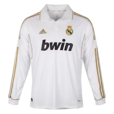 Retro Soccer Jersey Real Madrid Home Long Sleeve 2011/12 - gogoalshop