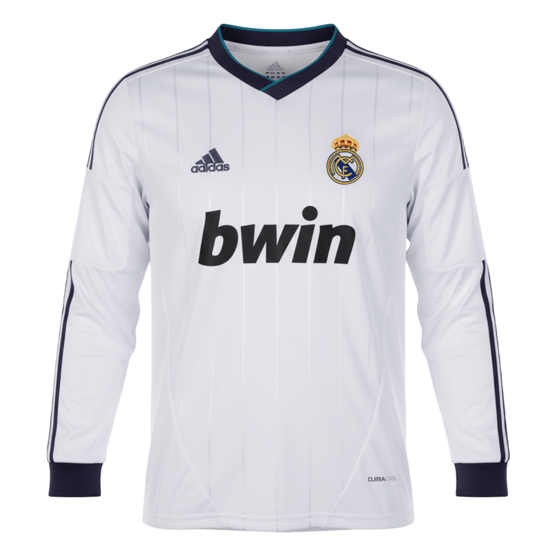 Retro Soccer Jersey Real Madrid Home Long Sleeve 2012/13 - gogoalshop