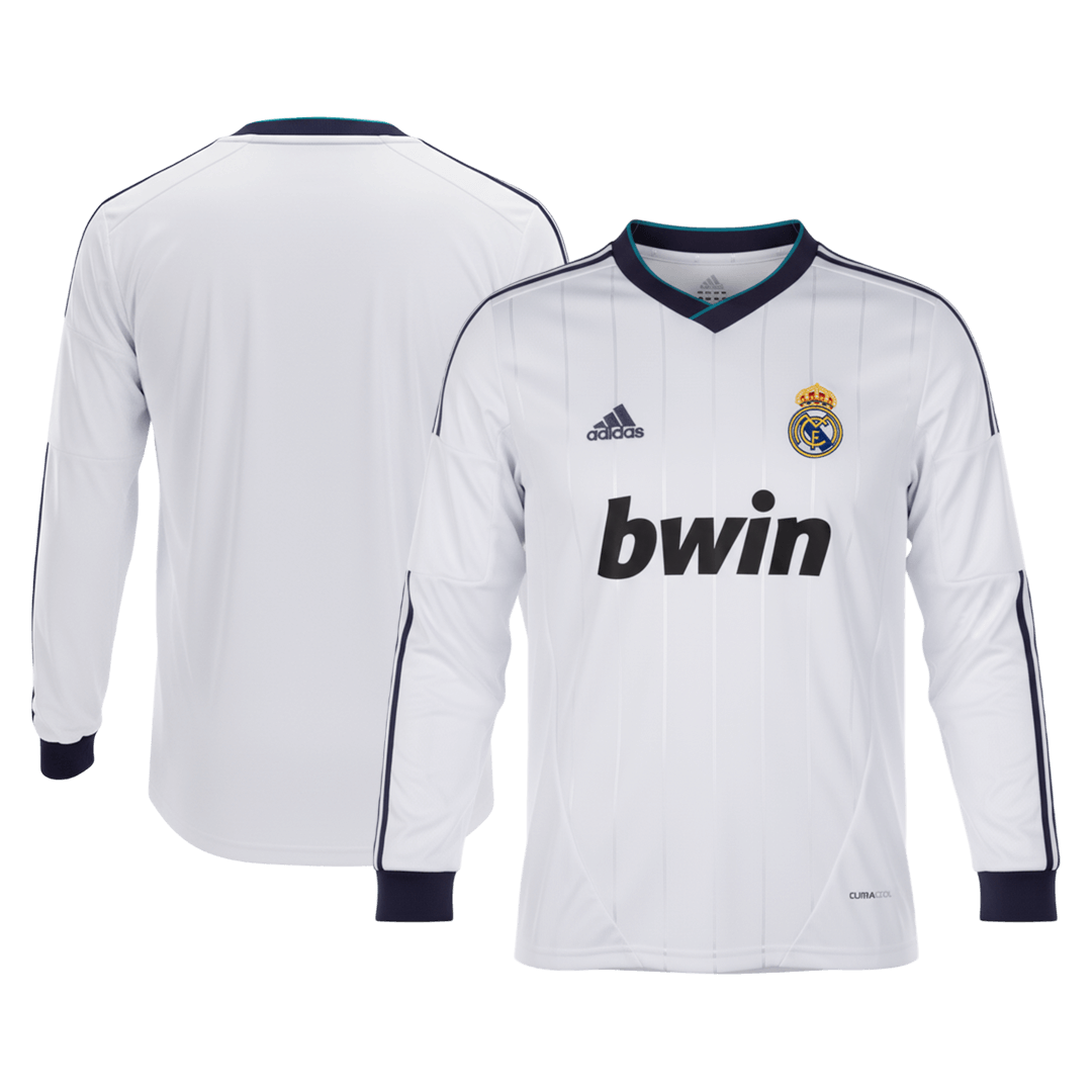 Retro Soccer Jersey Real Madrid Home Long Sleeve 2012/13 - gogoalshop