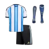 Argentina Home World Cup Kids Soccer Jerseys Full Kit 2025/26 - gogoalshop