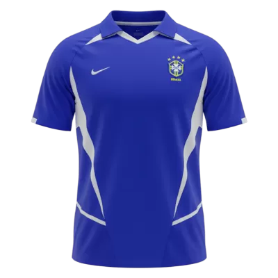 Retro Soccer Jersey Brazil Away 2002 - gogoalshop