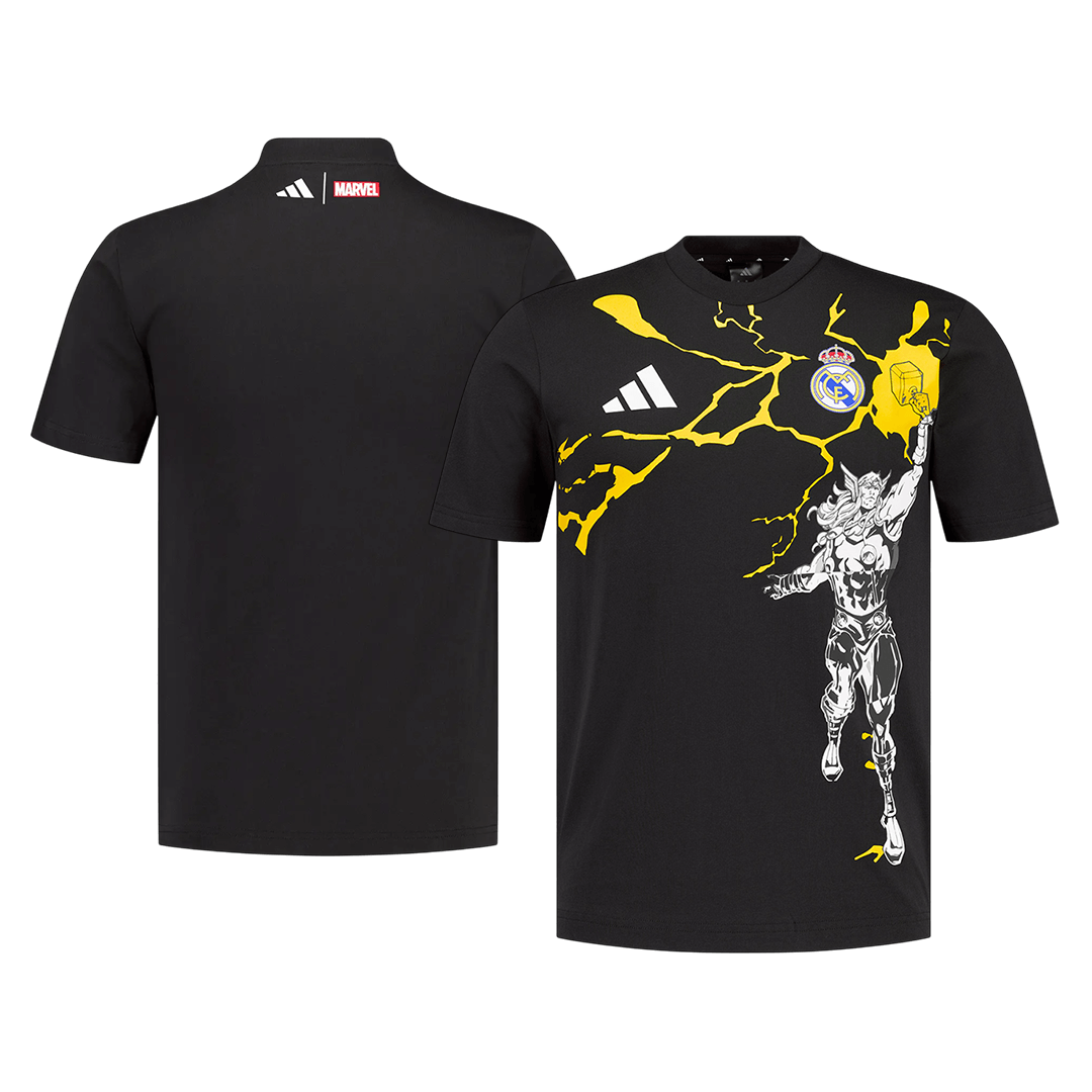 Real Madrid X Marvel Jersey 2025/26 Black - gogoalshop