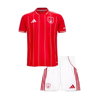 Nottingham Forest Home Kids Soccer Jerseys Kit 2025/26 - gogoalshop