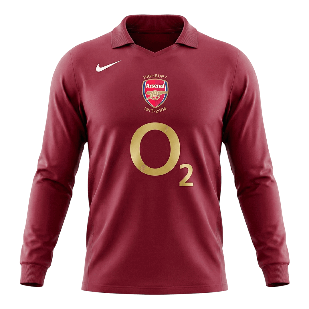 Retro Soccer Jersey Arsenal Home Long Sleeve 2005/06 - gogoalshop
