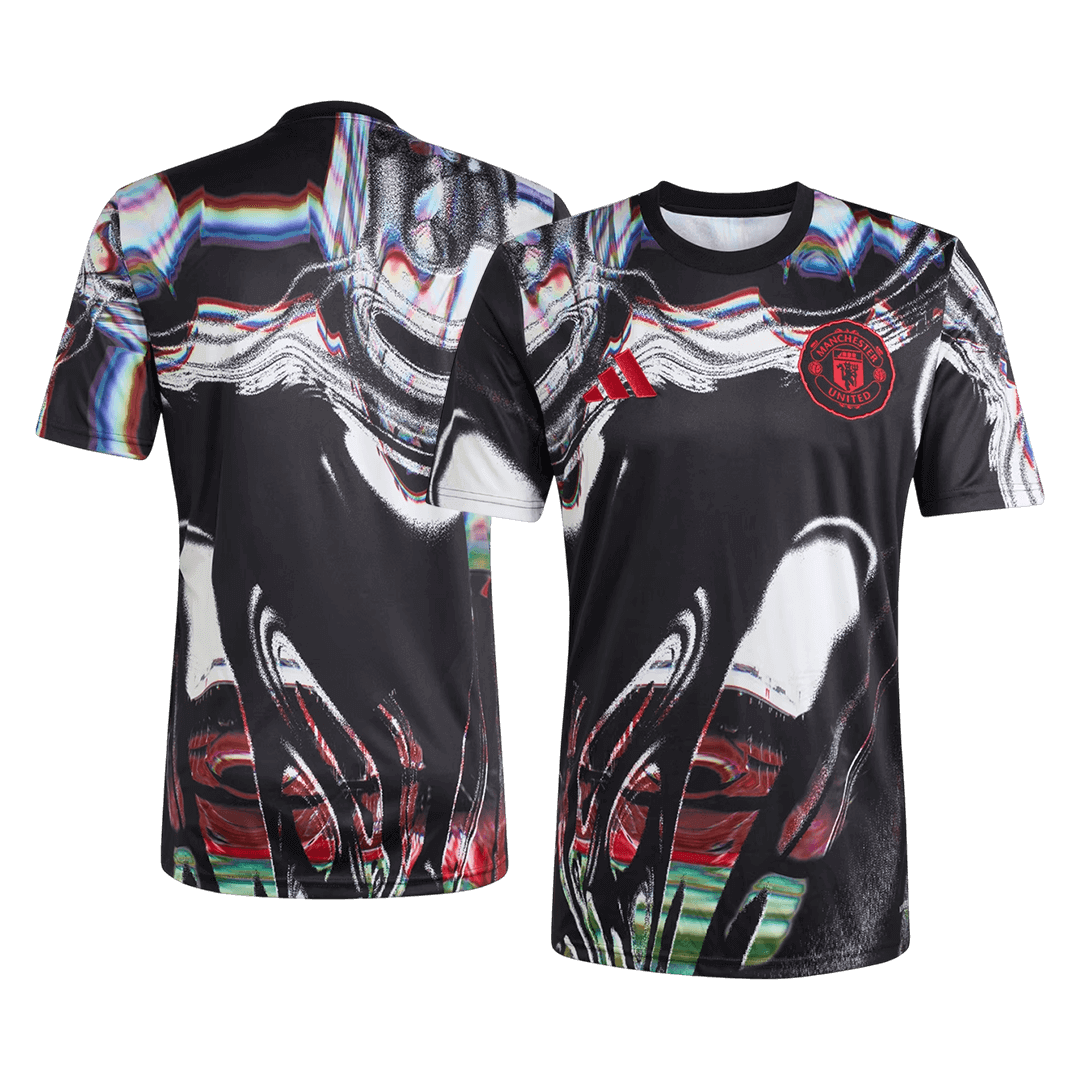 Manchester United Pre-Match Soccer Jersey 2025/26 Black - gogoalshop