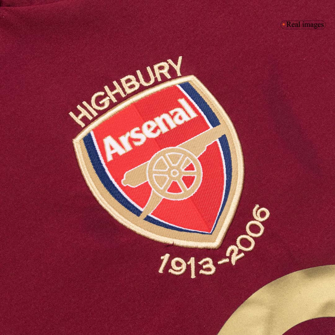 Retro Soccer Jersey Arsenal Home Long Sleeve 2005/06 - gogoalshop