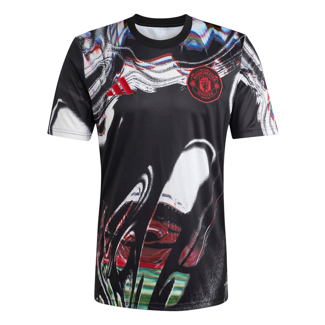 Manchester United Pre-Match Soccer Jersey 2025/26 Black - gogoalshop