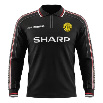 Retro Soccer Jersey Manchester United Away Long Sleeve 1998 - gogoalshop