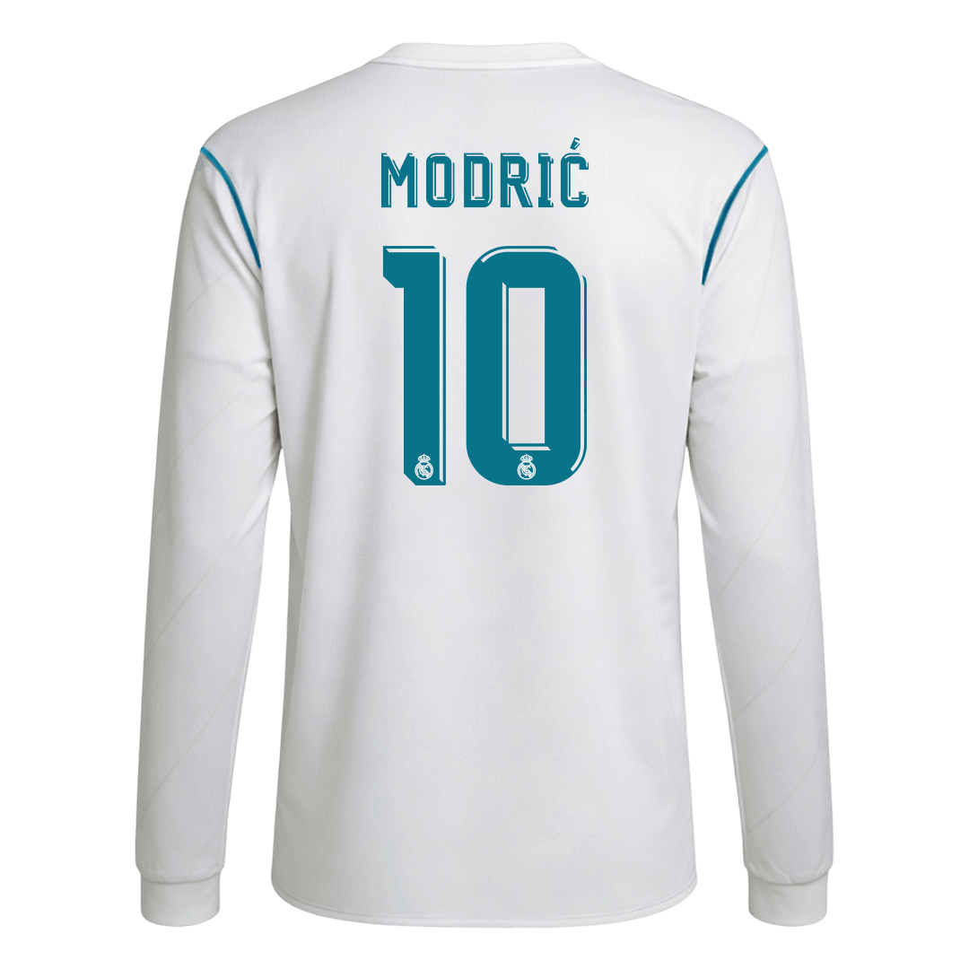 Retro Soccer Jersey MODRIĆ #10 Real Madrid Home Long Sleeve 2017/18 - gogoalshop