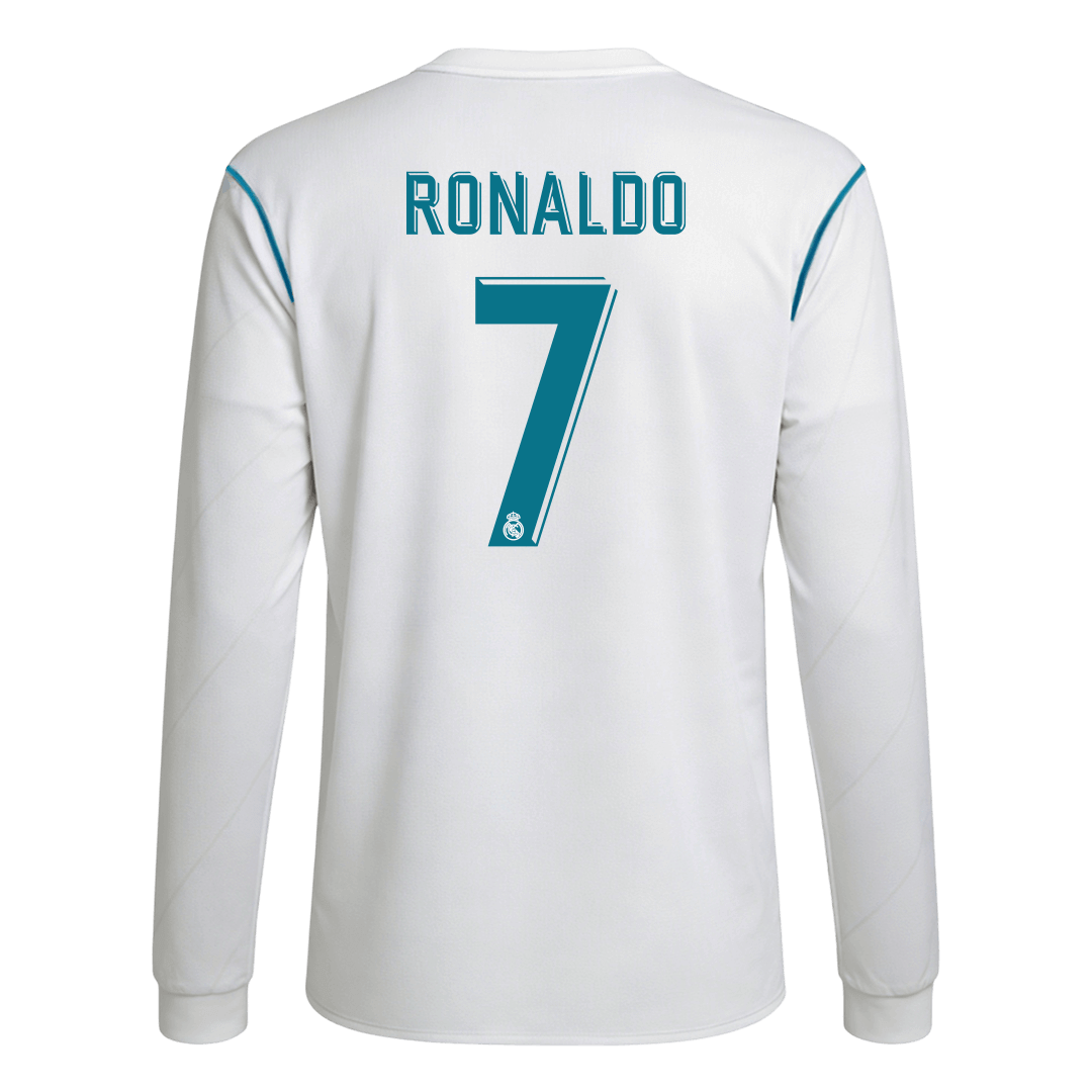 Vintage Soccer Jersey RONALDO #7 Real Madrid Home Long Sleeve 2017