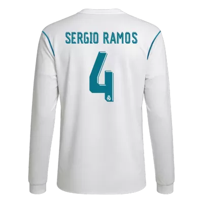 Retro Soccer Jersey SERGIO RAMOS #4 Real Madrid Home Long Sleeve 2017/18 - gogoalshop