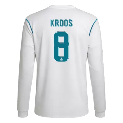 Vintage Soccer Jersey KROOS #8 Real Madrid Home Long Sleeve 2017/18 - gogoalshop