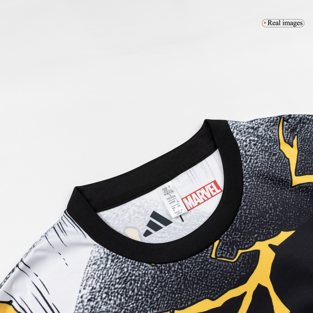 Real Madrid X Marvel Jersey 2025/26 Black&White - gogoalshop