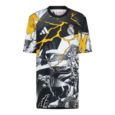 Real Madrid X Marvel Jersey 2025/26 Black&White - gogoalshop