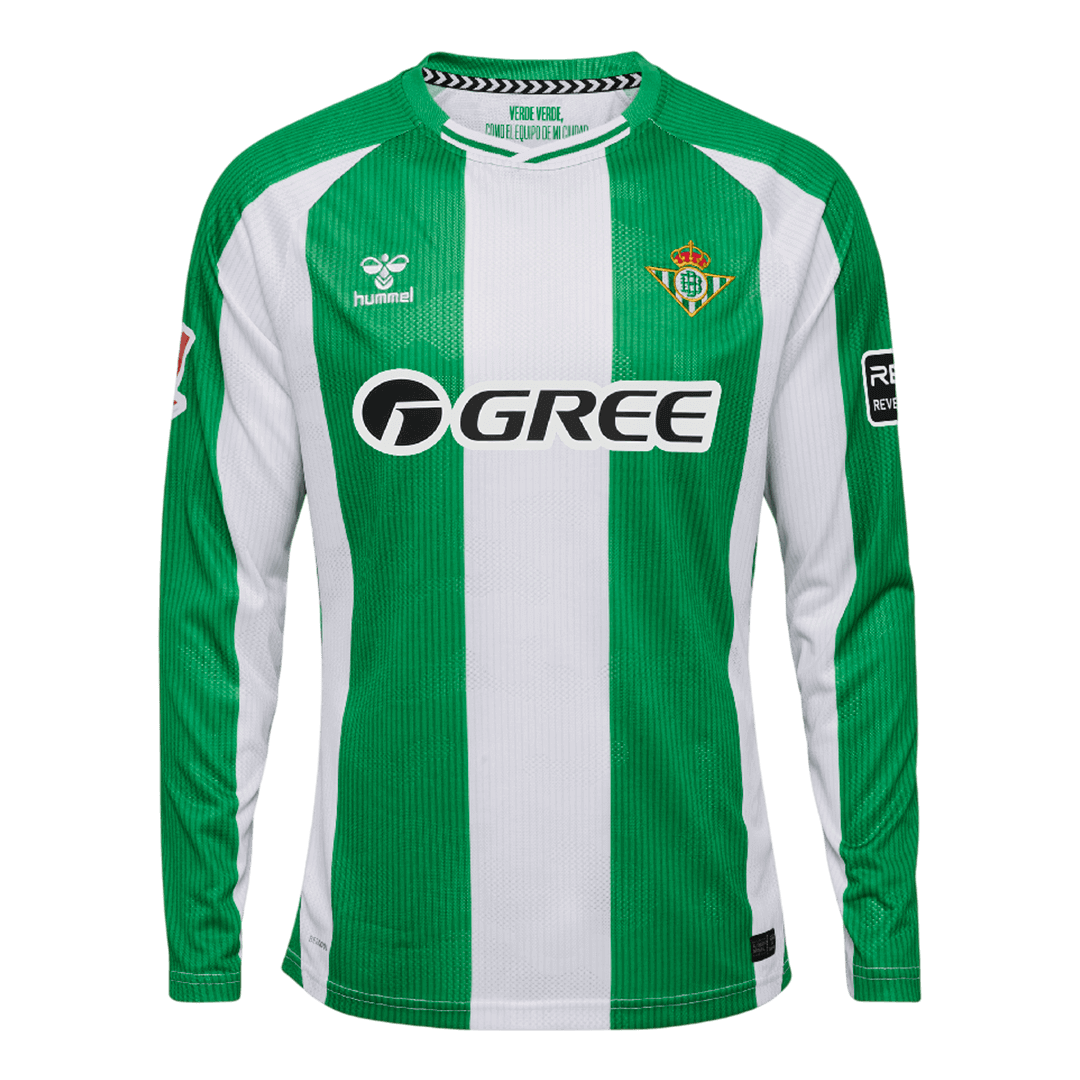 Real Betis 24-25ユニフォーム 17番 ロドリ Real Betis Home Long Sleeve Jersey 2025/26 | Gogoalshop
