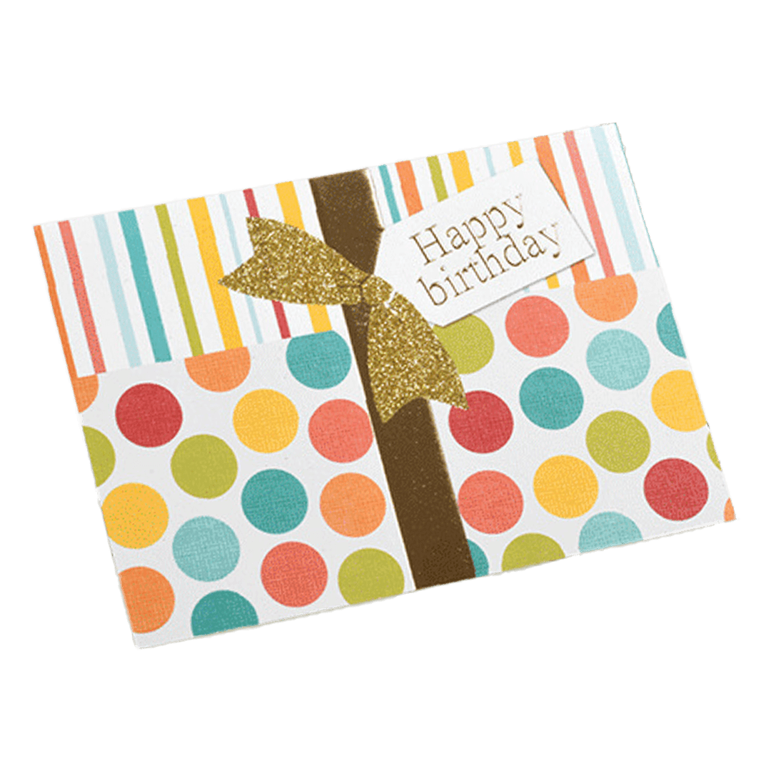 Custom Bow Birthday Card Color - gogoalshop
