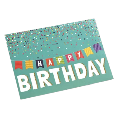 Custom Colorful Flag Birthday Card Green - gogoalshop
