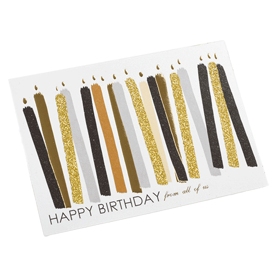 Custom Candle Birthday Card Brown - gogoalshop