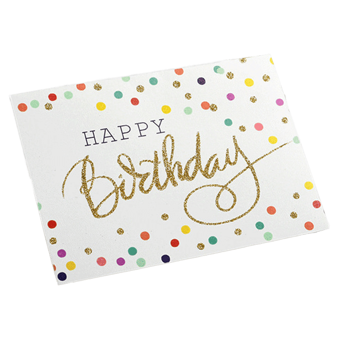 Custom Colored Dots Birthday Card White - gogoalshop