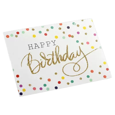 Custom Colored Dots Birthday Card White - gogoalshop