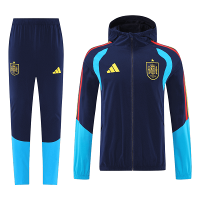 Spain Hoodie Tracksuit 2026 Blue&Black - gogoalshop
