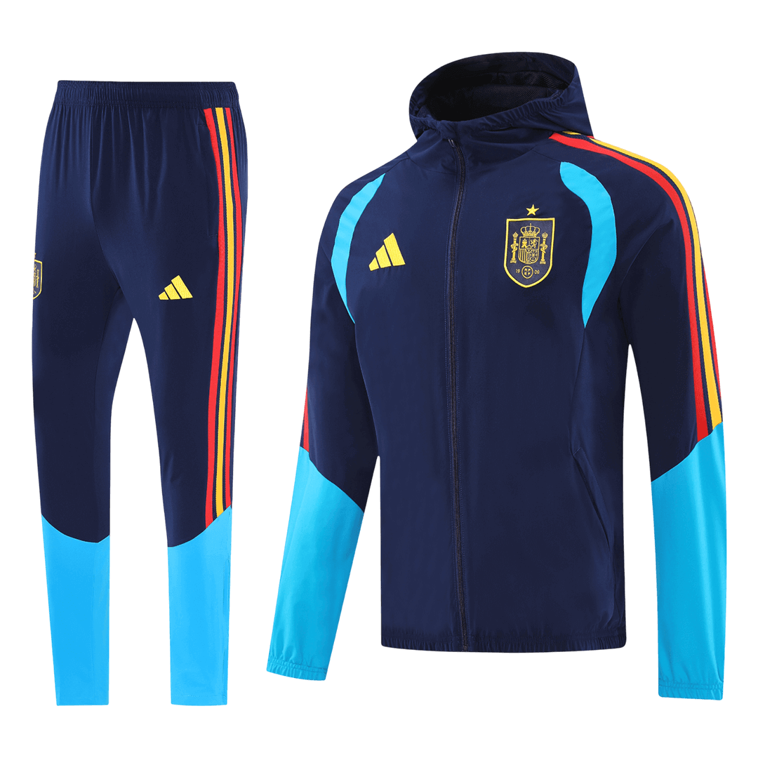 Spain Hoodie Tracksuit 2026 Blue&Black - gogoalshop