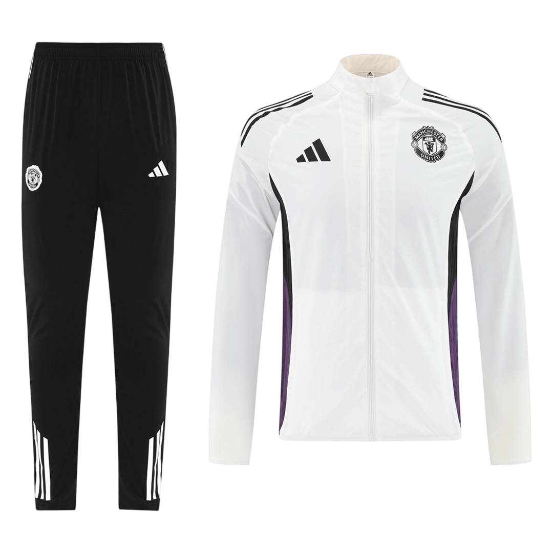 Manchester United Tracksuit 2025/26 White - gogoalshop