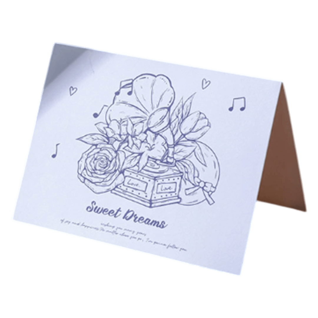 Custom Music Box Sweet Dreams Anniversary Card Blue - gogoalshop