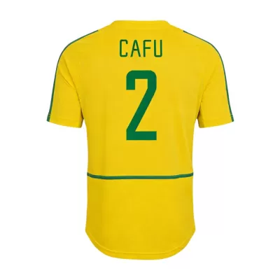 Retro Soccer Jersey CAFU #2 Brazil Home 2002/03 - gogoalshop