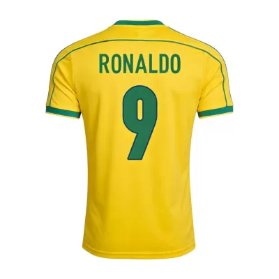 Retro Soccer Jersey RONALDO #9 Brazil Home 1998 - gogoalshop