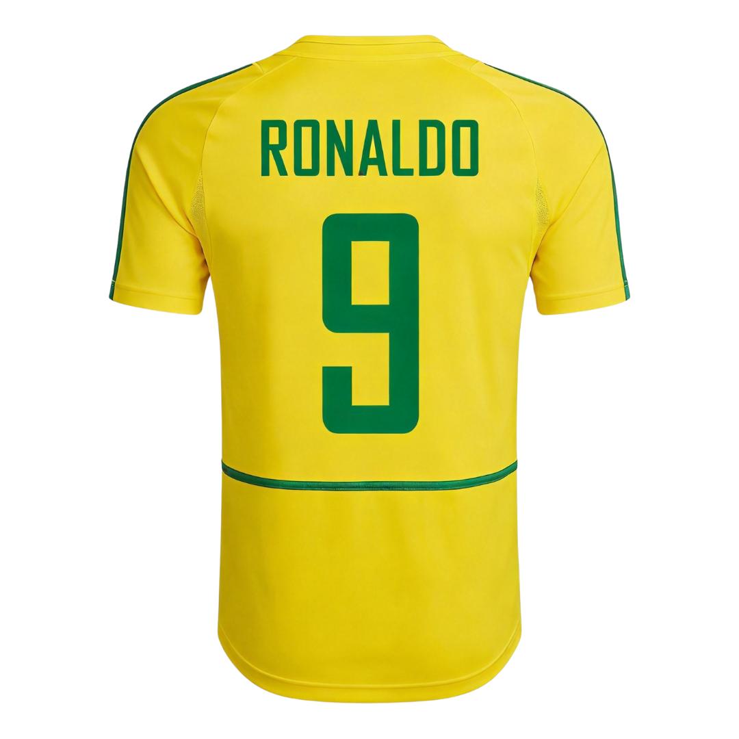 Retro Soccer Jersey RONALDO #9 Brazil Home 2002/03 - gogoalshop