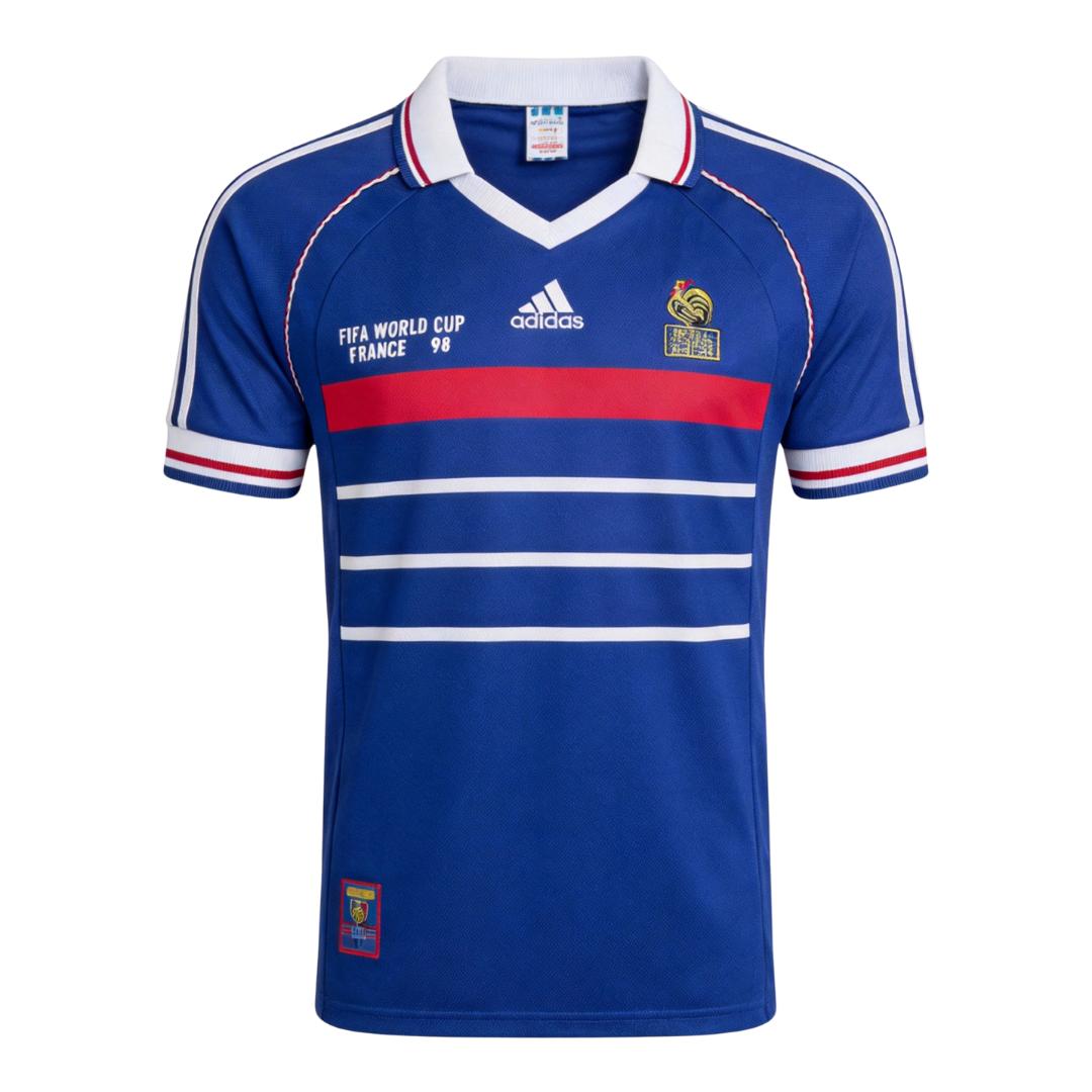 Vintage Soccer Jersey France Home 1998 World Cup | Gogoalshop