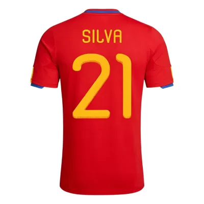 Retro Soccer Jersey SILVA #21 Spain Home 2010 - gogoalshop