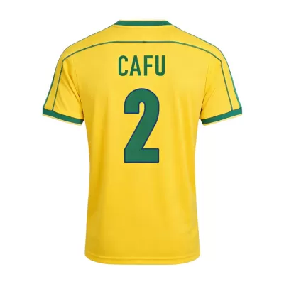 Retro Soccer Jersey CAFU #2 Brazil Home 1998 - gogoalshop