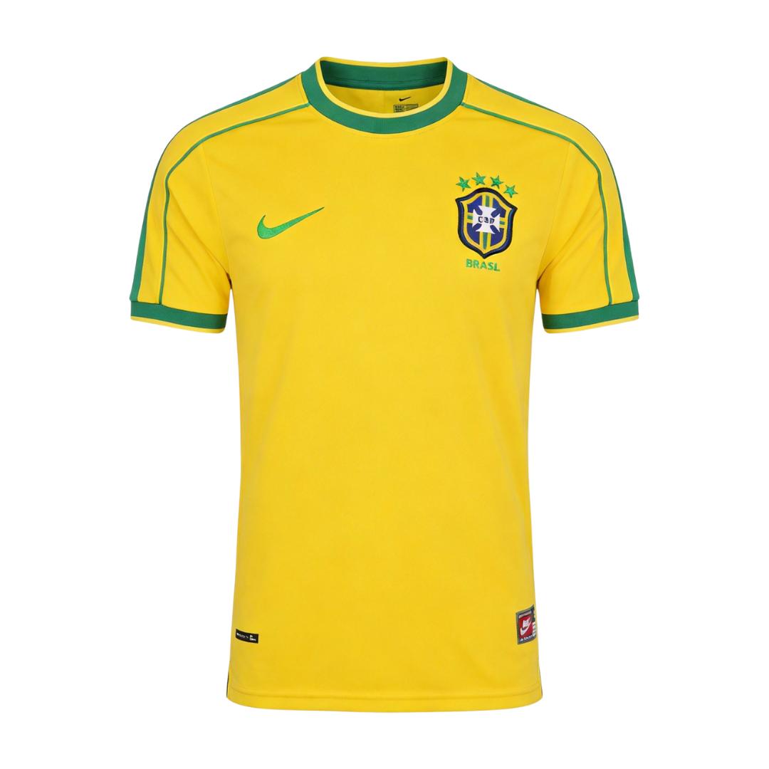 Retro Soccer Jersey Brazil Home 1998 - gogoalshop