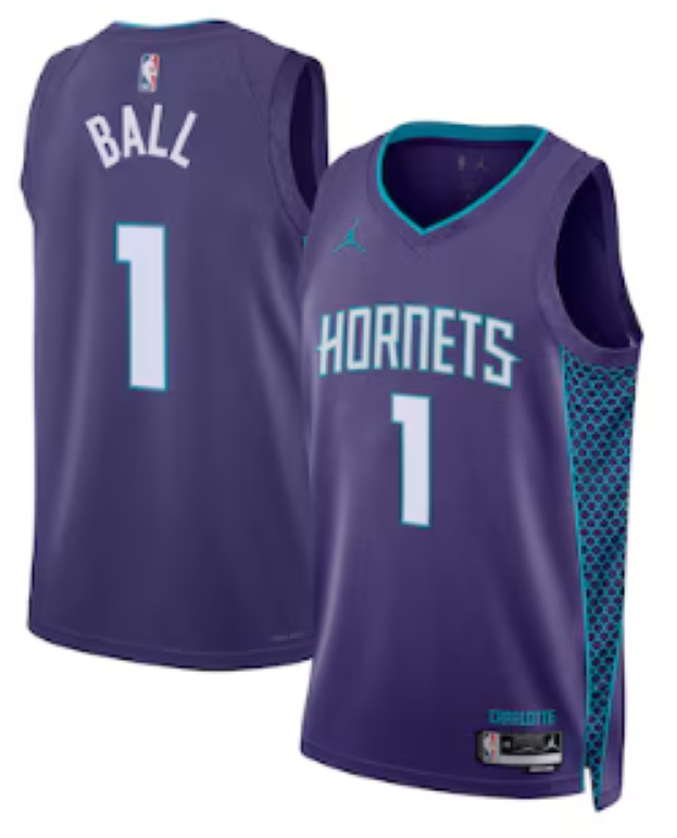 BALL #1 Charlotte Hornets Swingman NBA Jersey - Statement Edition - gogoalshop