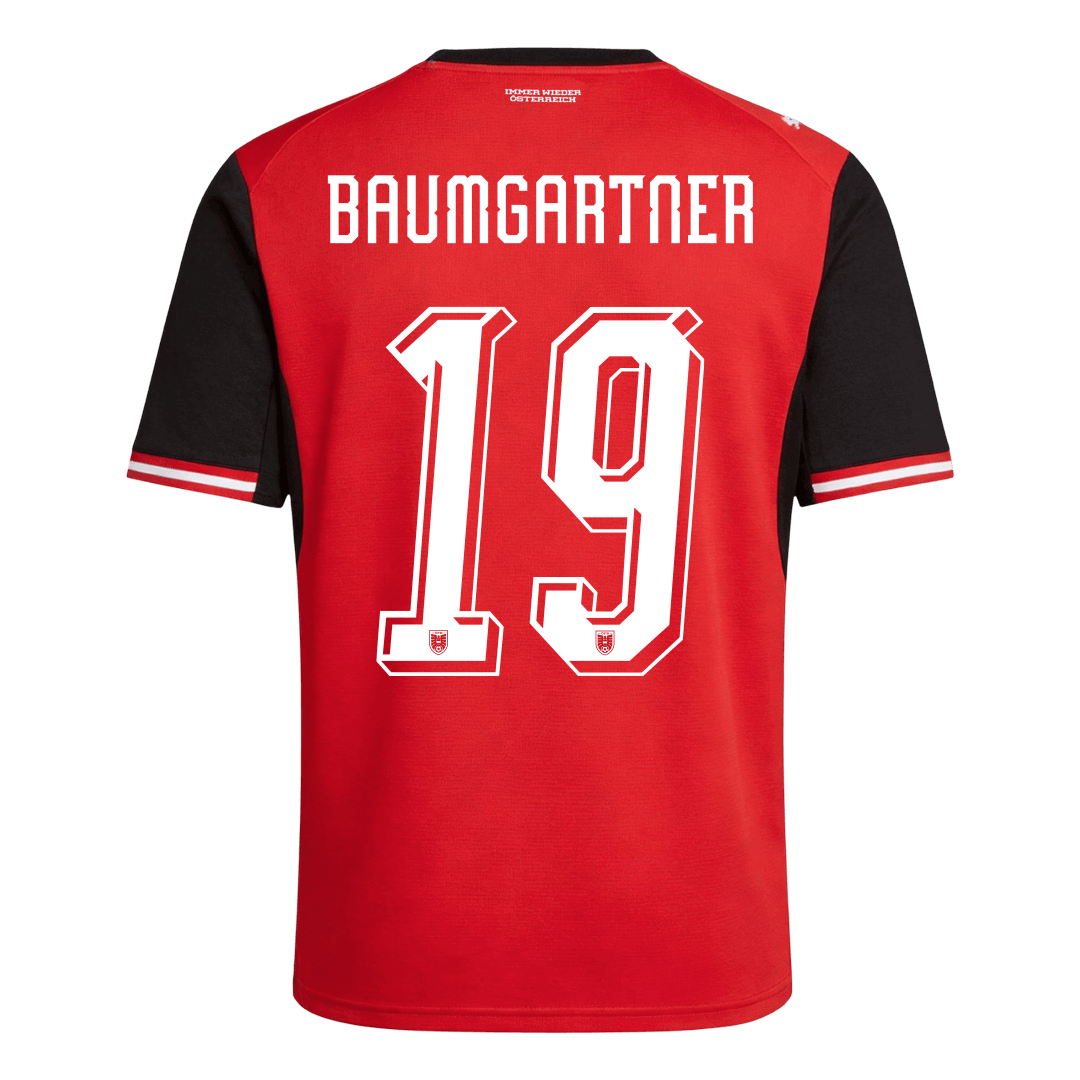 BAUMGARTNER #19 Austria Home Soccer Jersey World Cup 2026 - gogoalshop