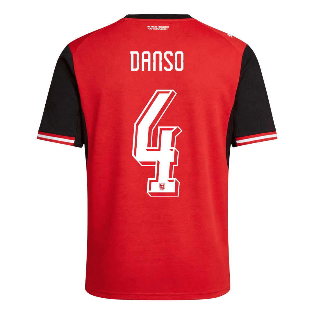 DANSO #4 Austria Home Soccer Jersey World Cup 2026 - gogoalshop
