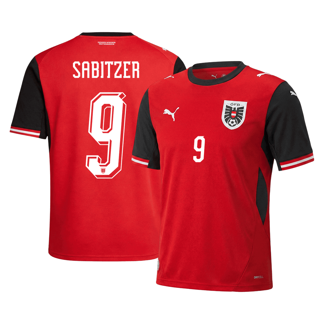 SABITZER #9 Austria Home Soccer Jersey World Cup 2026 - gogoalshop