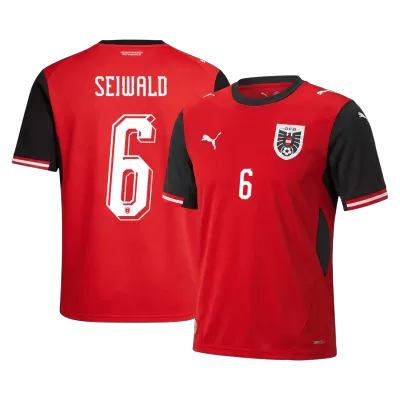SEIWALD #6 Austria Home Soccer Jersey World Cup 2026 - gogoalshop