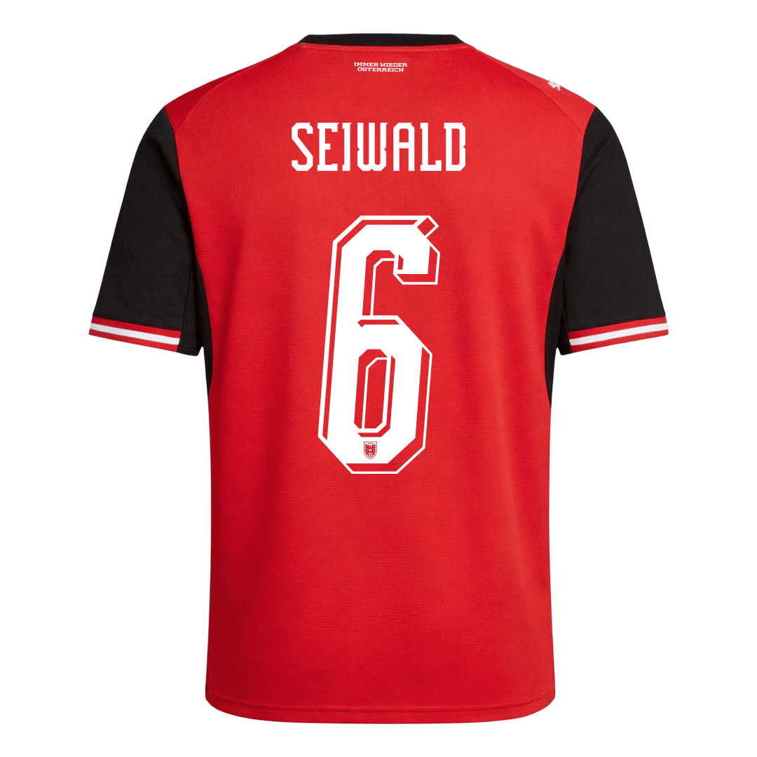 SEIWALD #6 Austria Home Soccer Jersey World Cup 2026 - gogoalshop