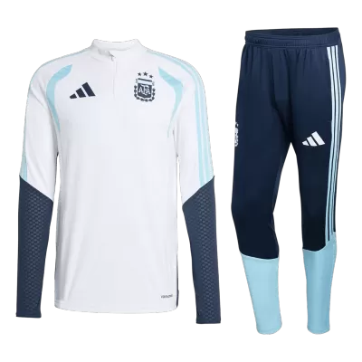 Argentina 1/4 Zip Tracksuit 2026 Kids White - gogoalshop