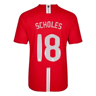 Retro Soccer Jersey SCHOLES #18 Manchester United Home 2007/08 - UCL Final - gogoalshop