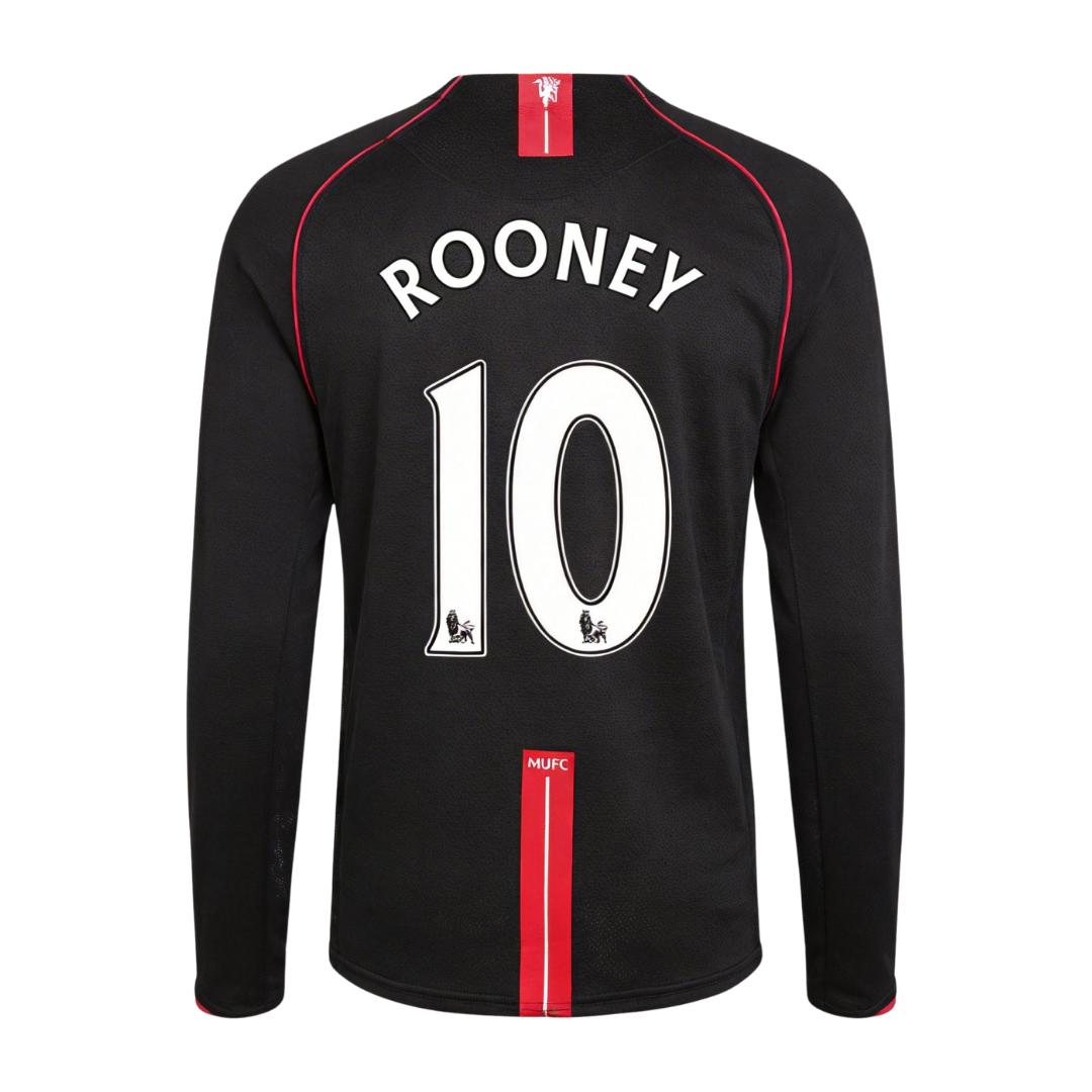 Retro Soccer Jersey ROONEY #10 Manchester United Away Long Sleeve 2007/08 - gogoalshop