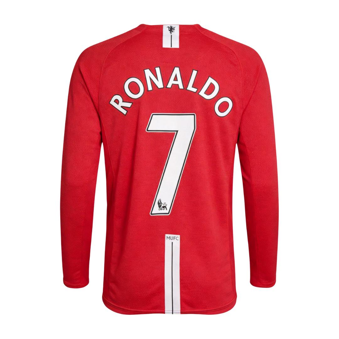 Retro Soccer Jersey RONALDO #7 Manchester United Home Long Sleeve 2007/08 - gogoalshop