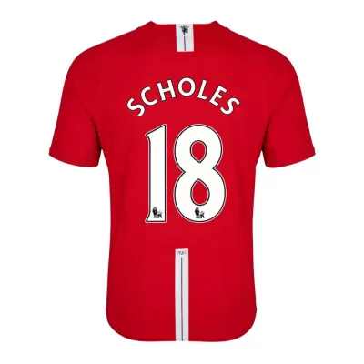 Retro Soccer Jersey SCHOLES #18 Manchester United Home 2007/08 - gogoalshop