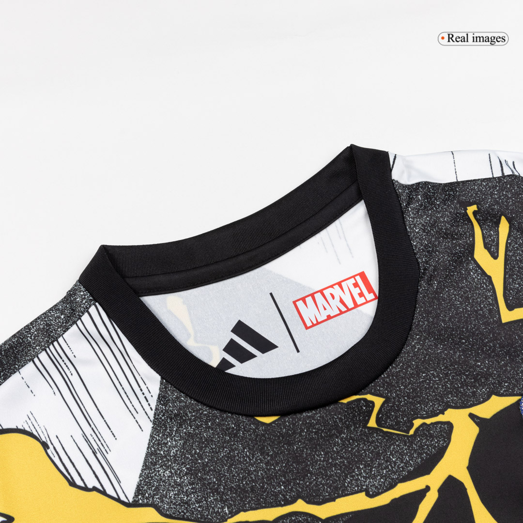 Real Madrid X Marvel Long Sleeve Jersey 25/26 Black&White - gogoalshop