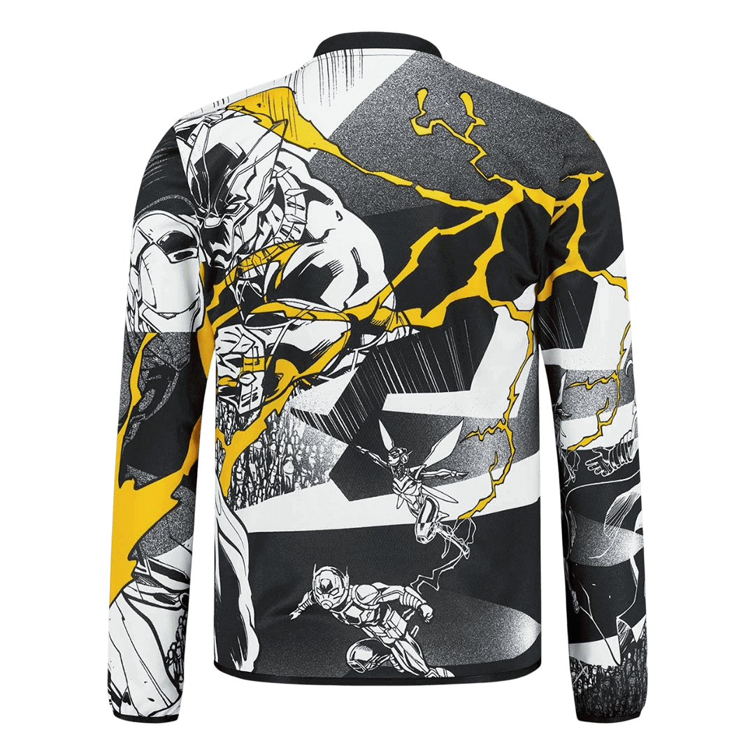 Real Madrid X Marvel Long Sleeve Jersey 25/26 Black&White - gogoalshop