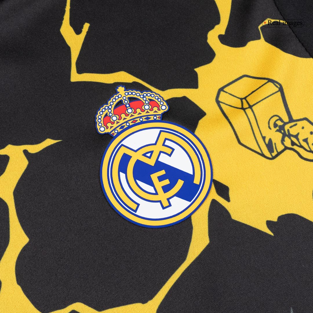 Real Madrid X Marvel Long Sleeve Jersey 25/26 Black - gogoalshop